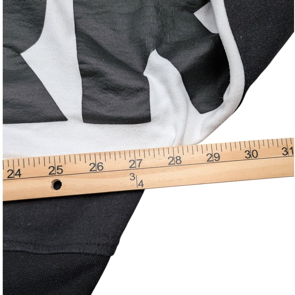 Ivy Park Cropped Hoodie Women's Medium Black White Baggy Streetwear Casual - Picture 8 of 14